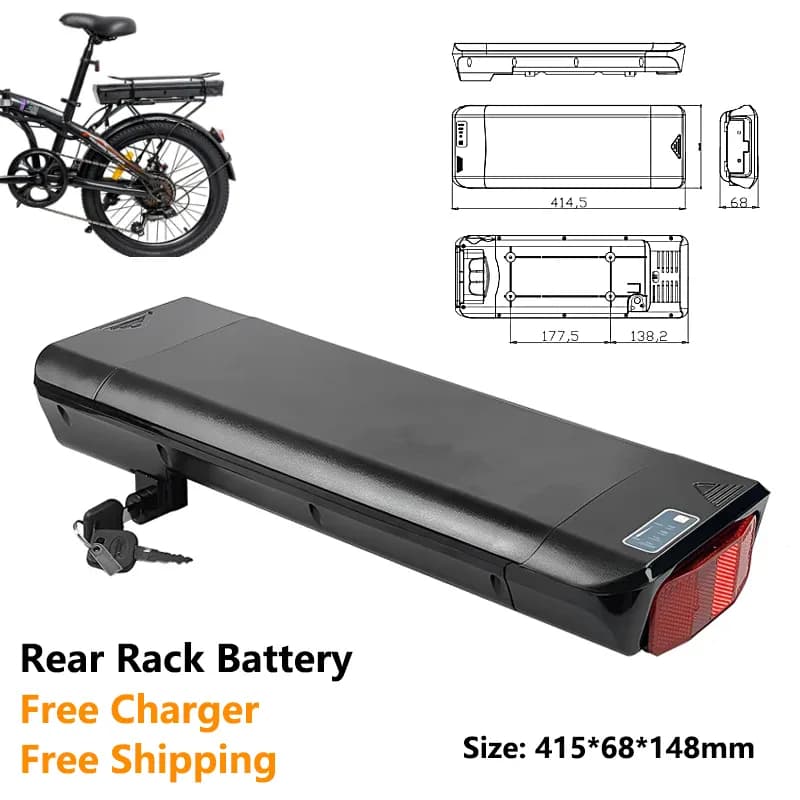Batterie de porte-bagages pour vélos pliants 24/36/48 V