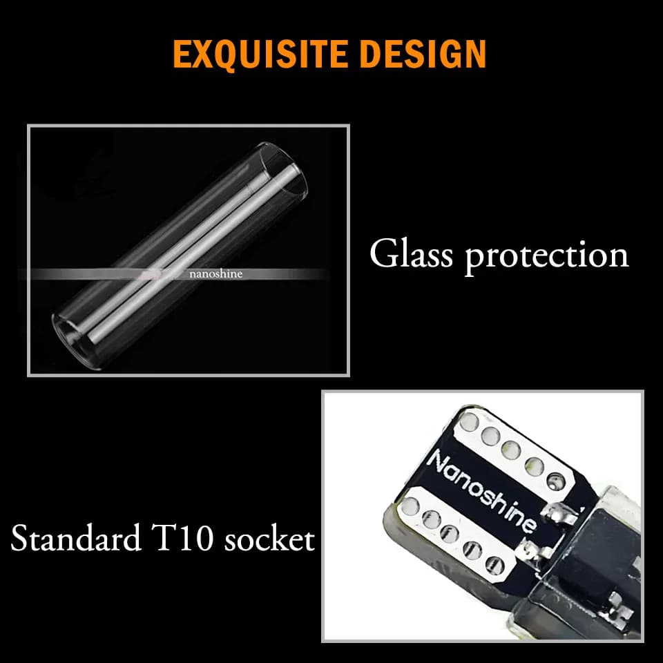 W5W led T10 cob verre lumière de voiture Led filament auto