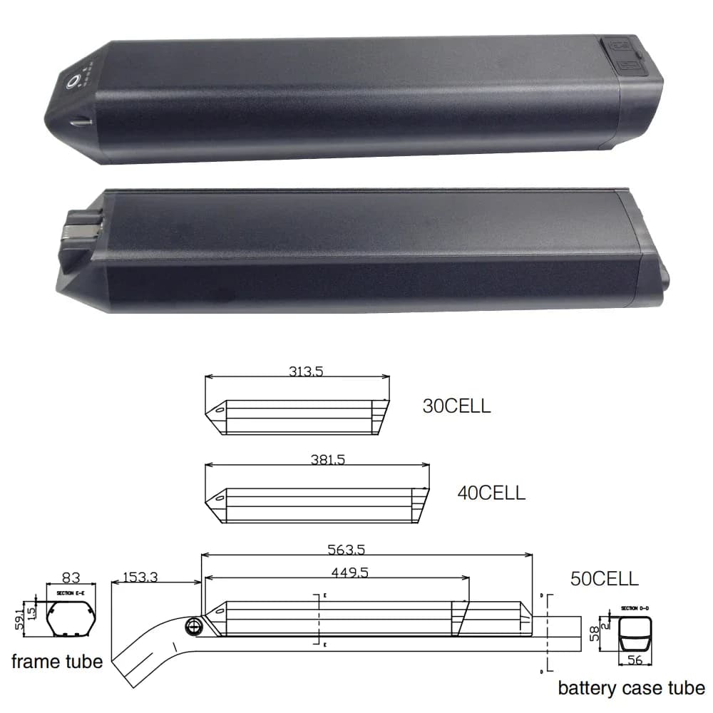 Batterie 36 V pour vélos Eltreco XT et Trend