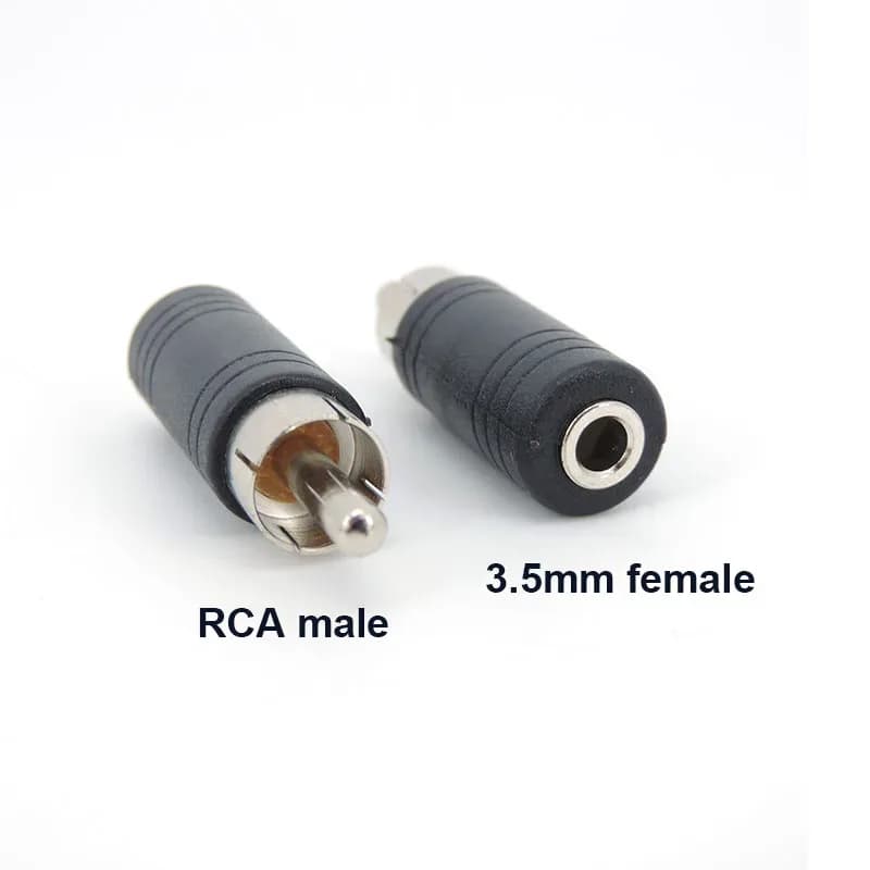 1 pièces prise mâle RCA à 6.35mm 6.5mm à 3.5mm adaptateur