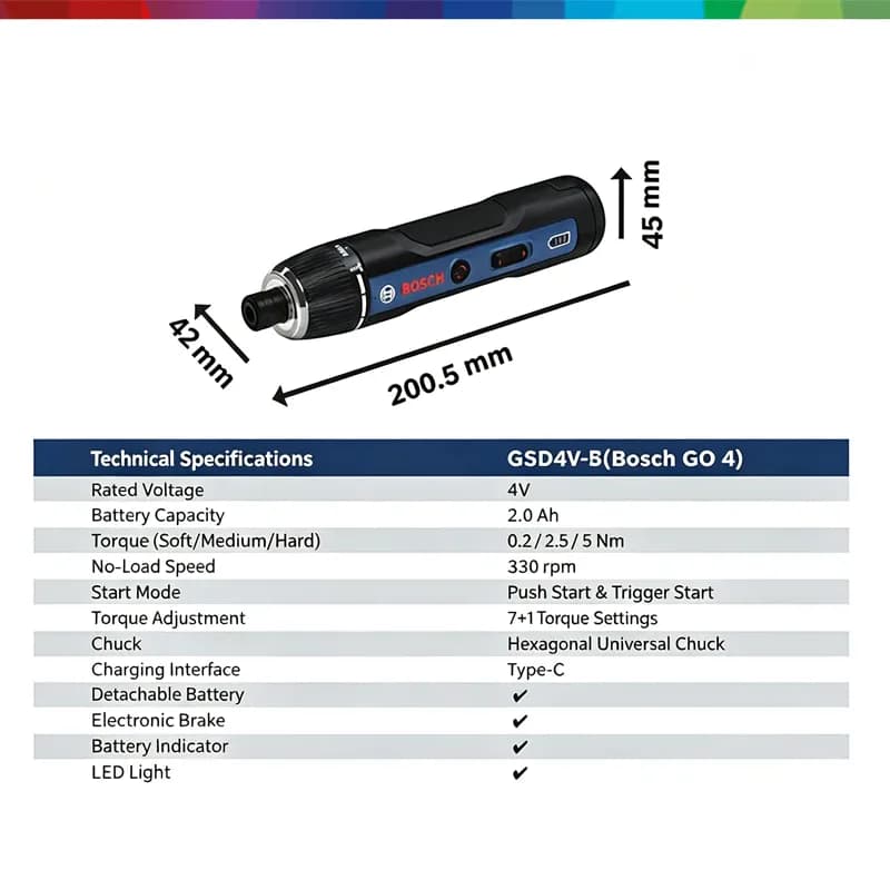 Tournevis sans fil BOSCH GO 3/4, batterie lithium-ion 3 — photo 3