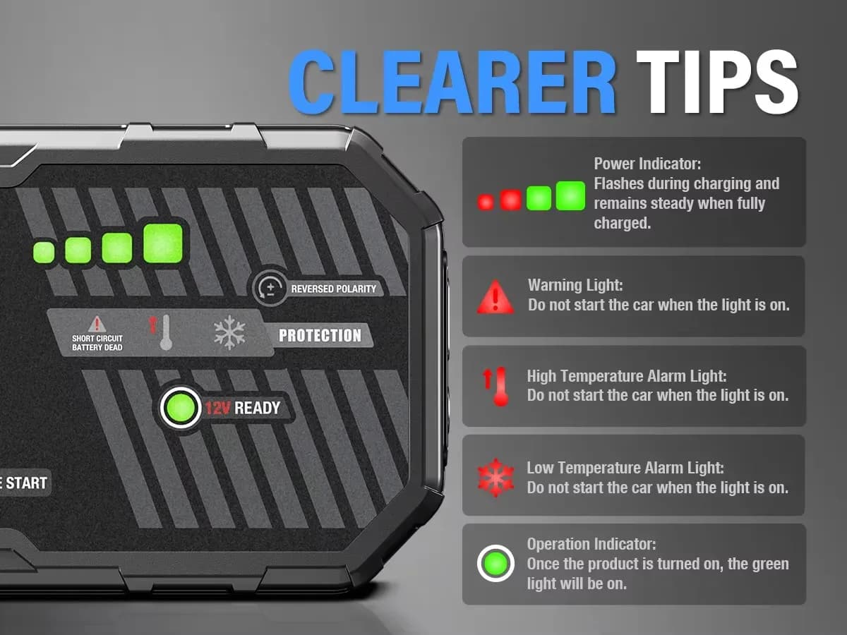 Démarreur de saut Portable pour voiture 6000A, batterie