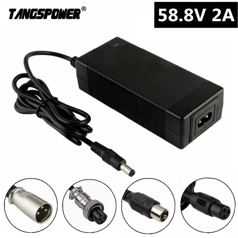 Chargeur 58,8 V 2 A pour batteries Li-ion 52 V