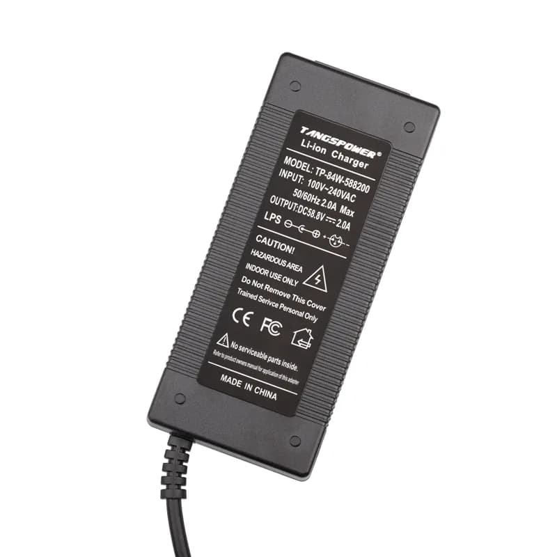 Chargeur 58,8 V 2 A pour batteries Li-ion 52 V