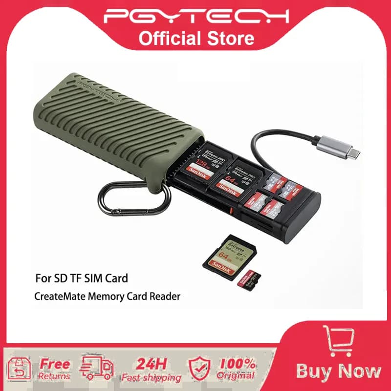 PGYTECH CreateMate Lecteur de carte mémoire haute vitesse