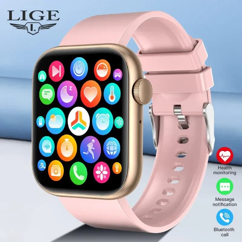 LIGE-Montre intelligente étanche pour femme, écran tactile
