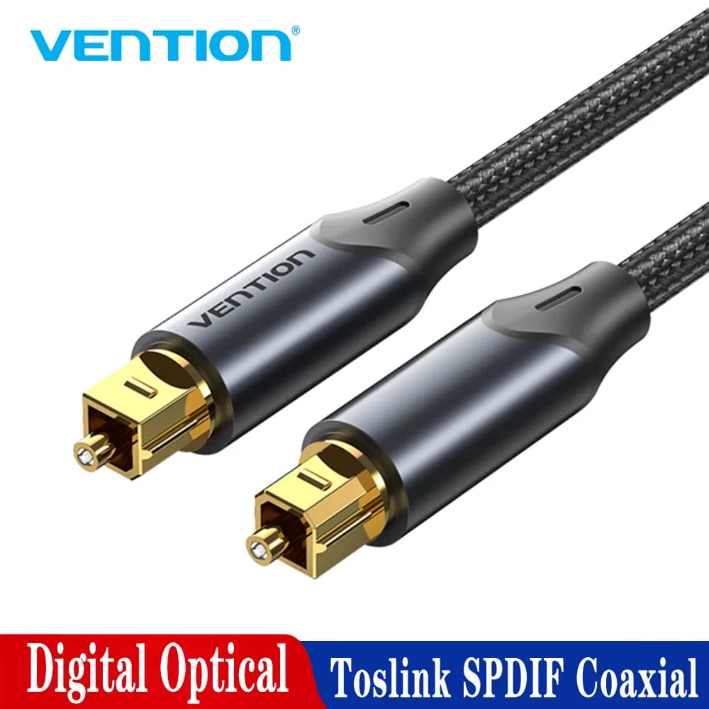 Câble audio optique numérique Toslink Vention tressé