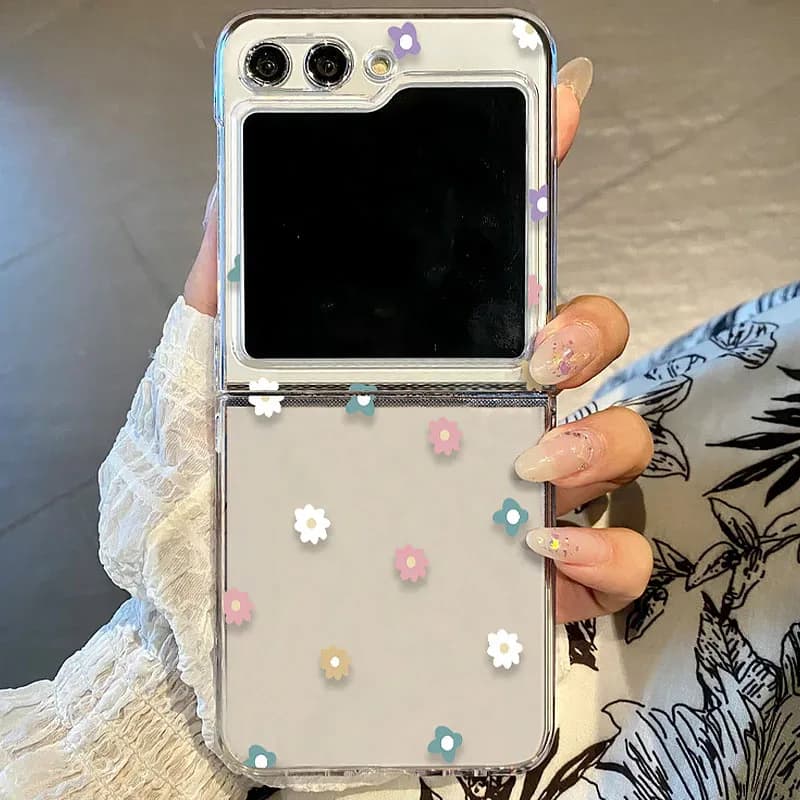Étui motif fleurs pour Samsung Galaxy Z Flip