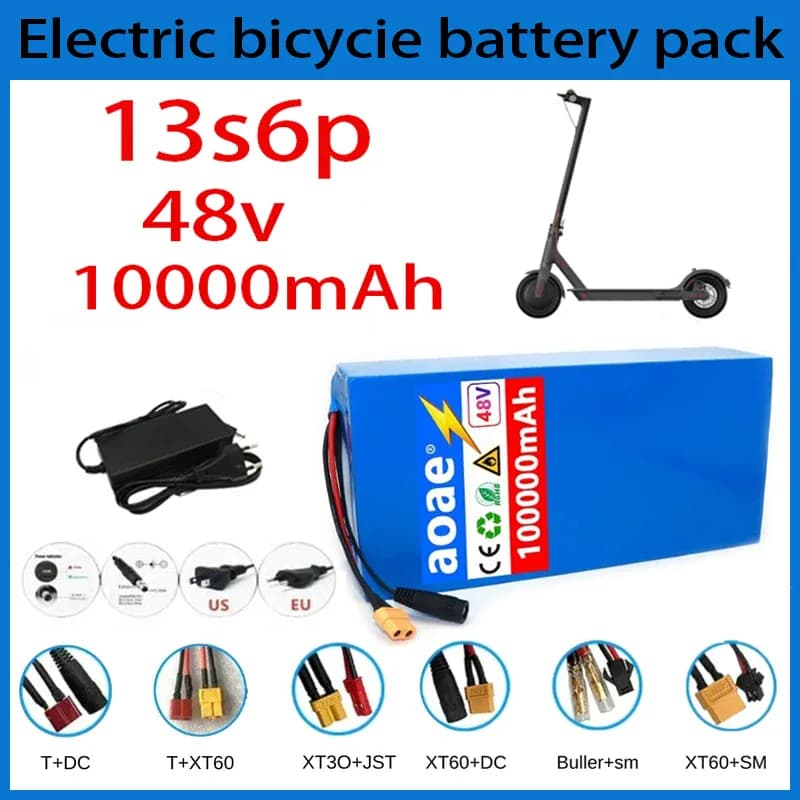 Pack batterie lithium 48V 13S6P avec chargeur et BMS