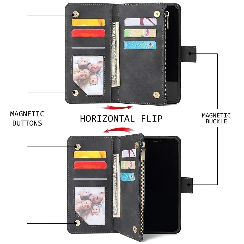 Étui portefeuille en cuir de qualité supérieure pour iPhone