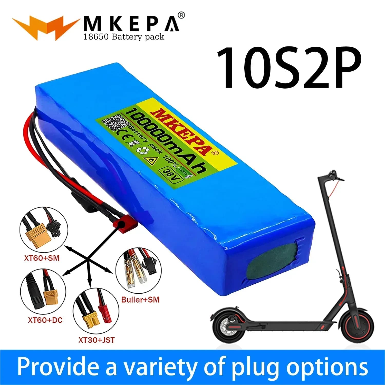 Batterie lithium 36V 10S2P pour scooter électrique
