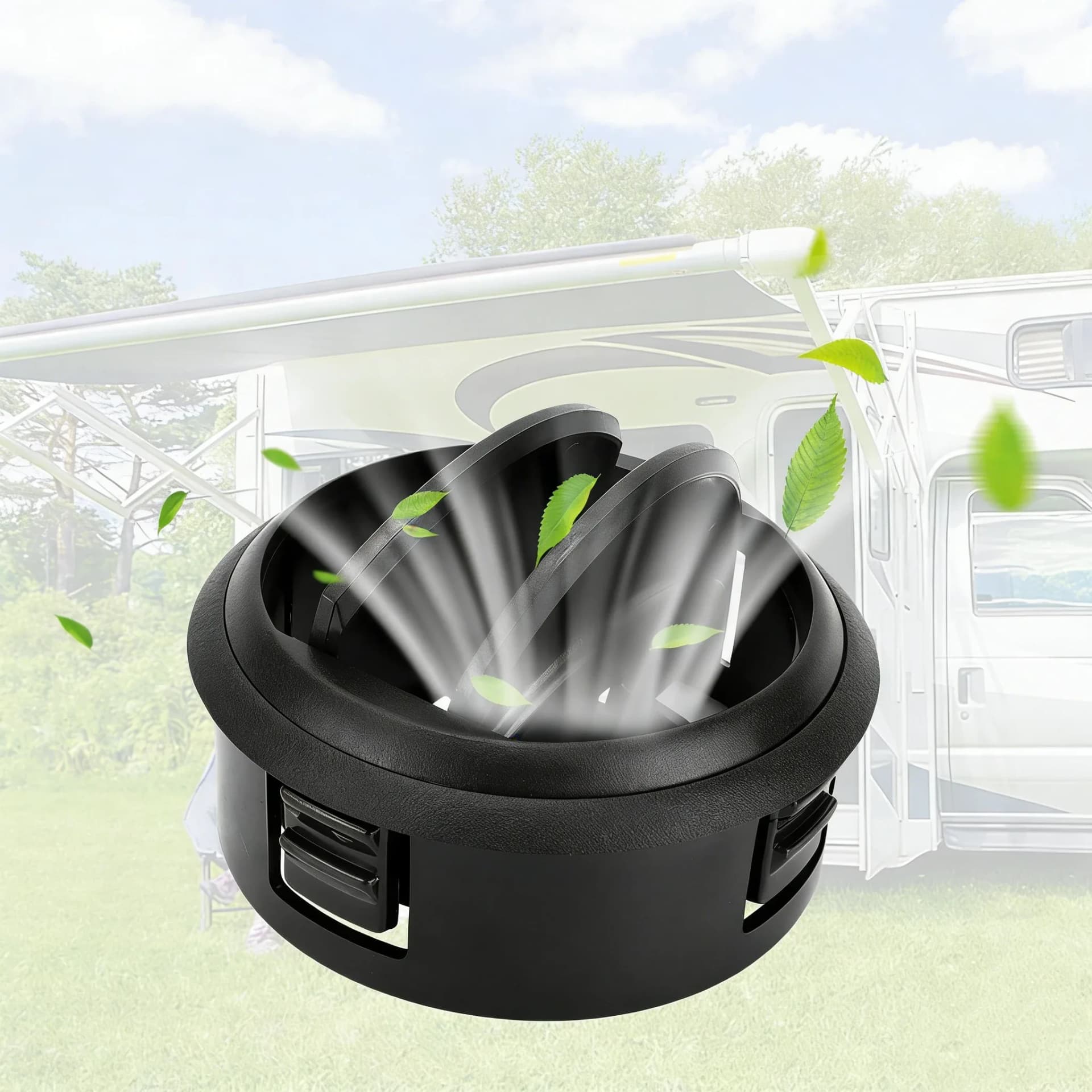 Aérateur universel noir rond pour VR, ouvertures de — photo 3