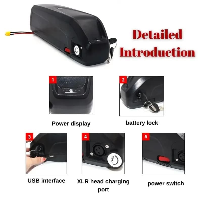 Batterie Hailong 36/48/52 V pour moteurs Bafang
