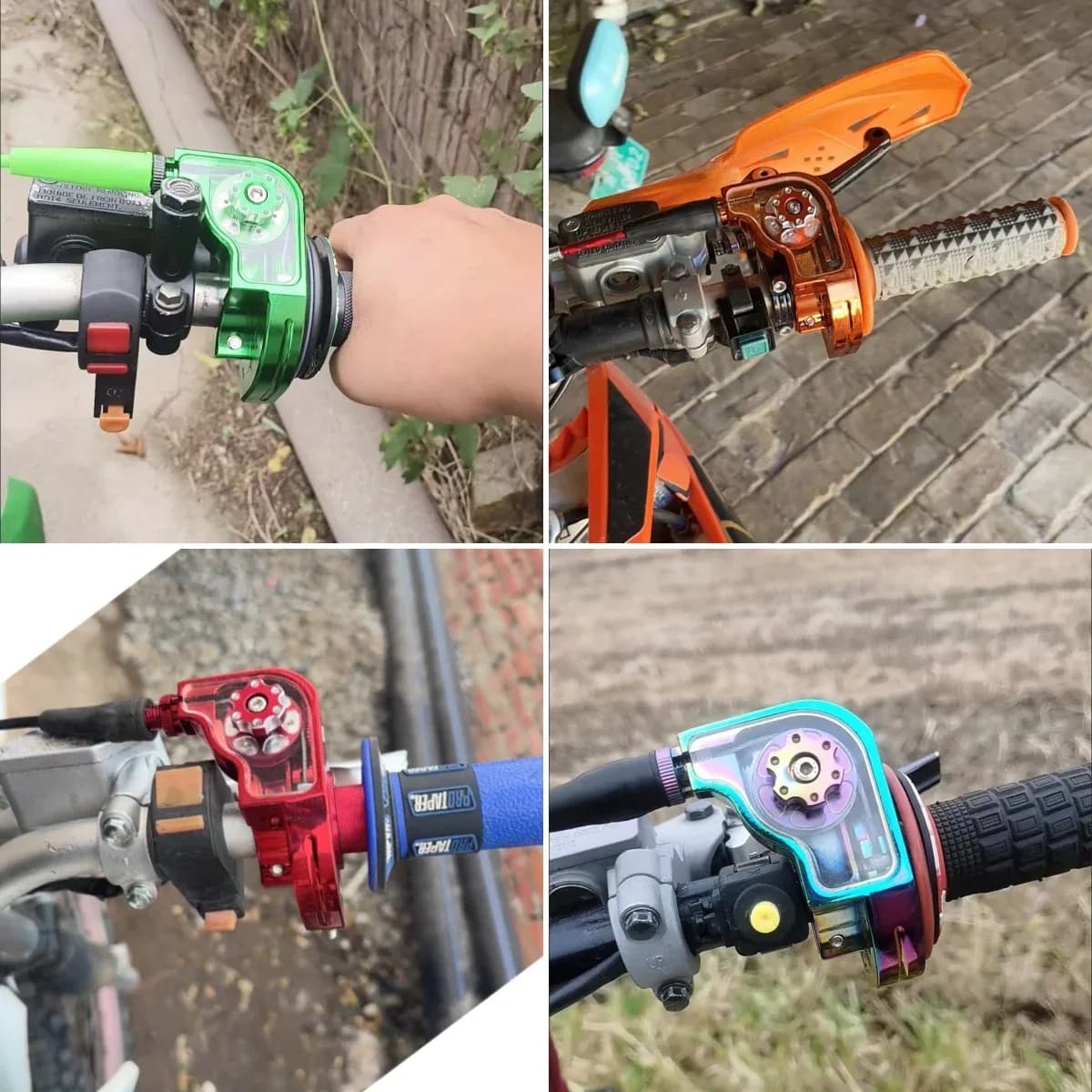 Poignée d'accélérateur de moto en aluminium CNC de 22 mm — photo 2