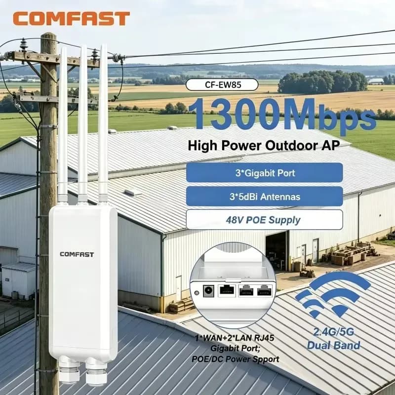 COMFAST AC1200 Point d'accès WiFi extérieur haute puissance