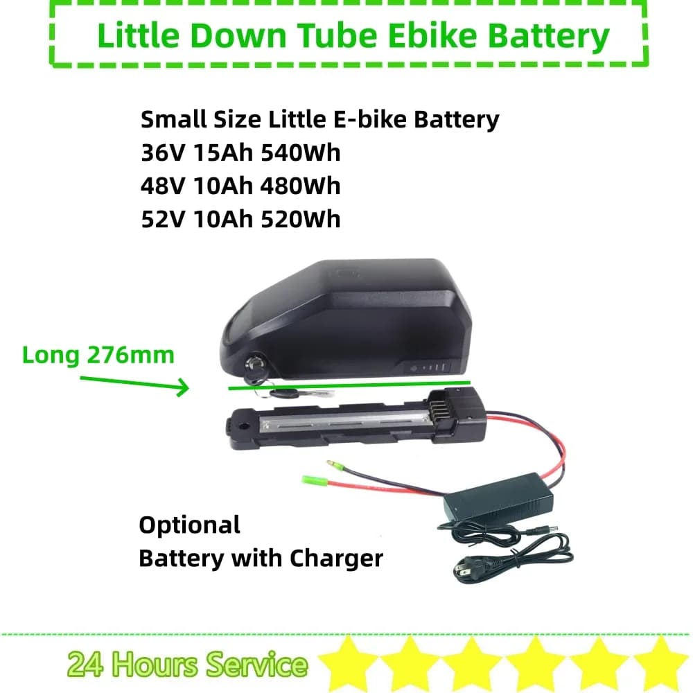 Batterie 36/48/52 V pour moteurs Bafang et Tongsheng