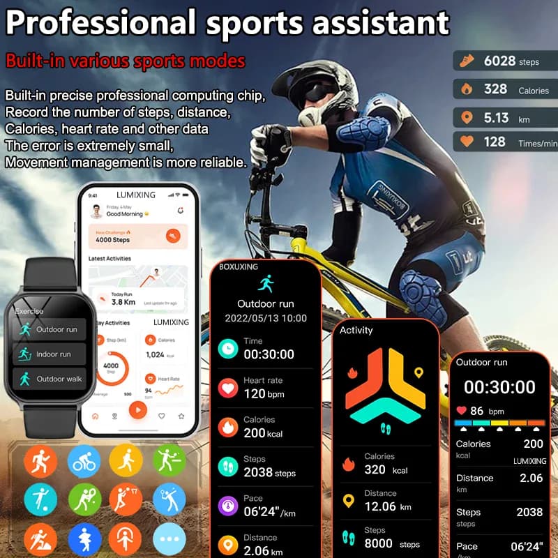 Nouvelle montre connectée 2026 pour femmes, suivi sportif — photo 4