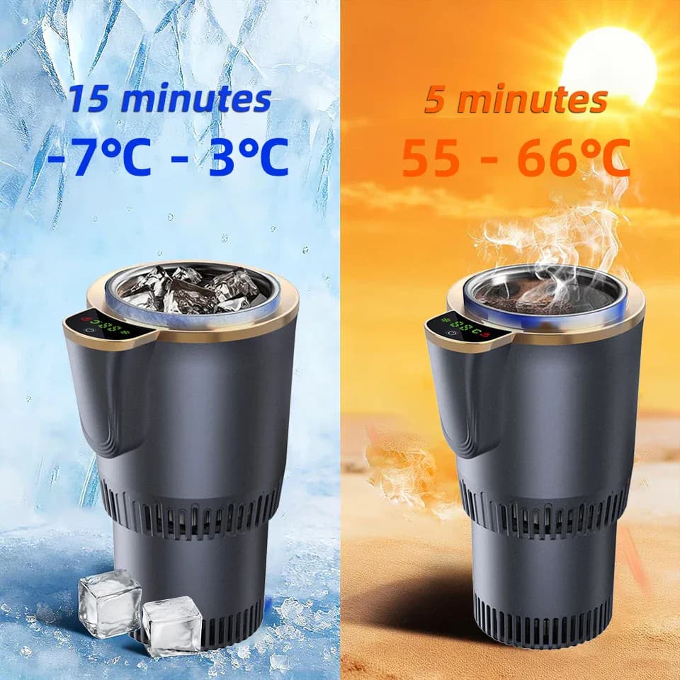 Tasse thermique électrique intelligente 2-en-1 pour voiture — photo 2