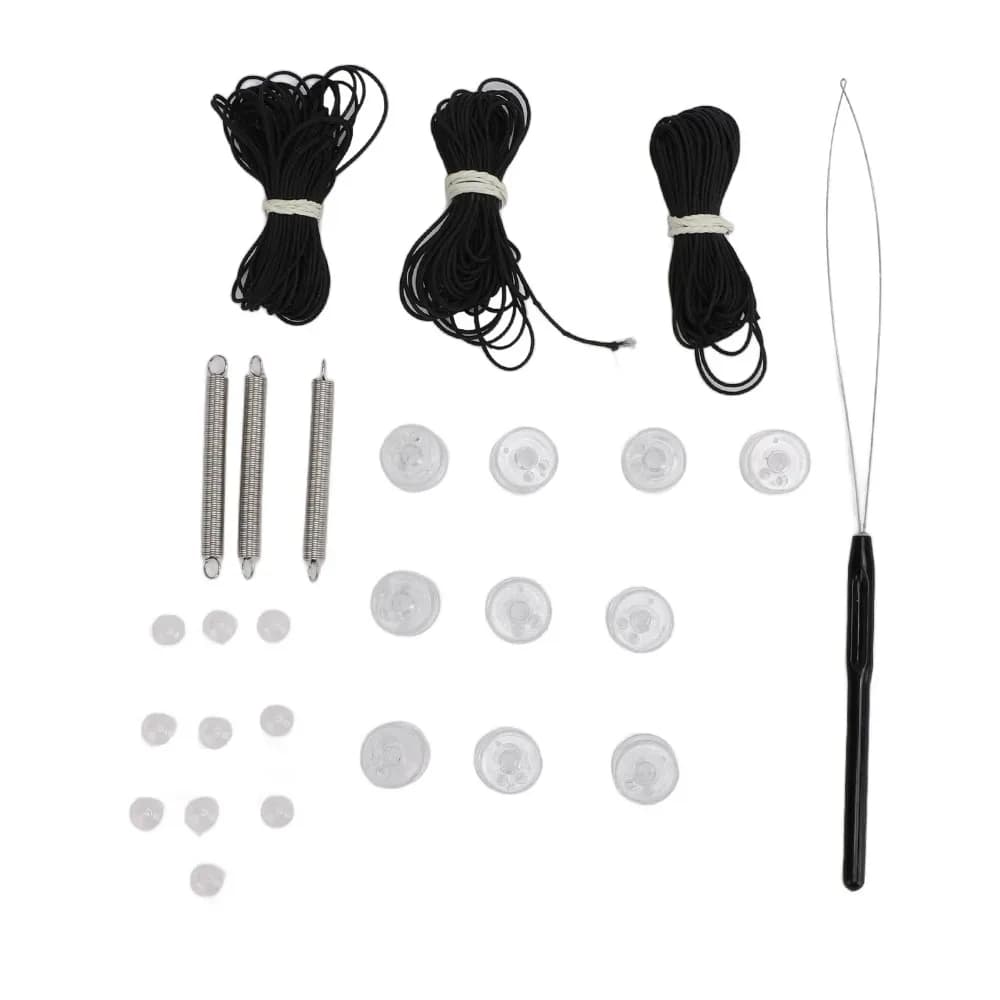 27 pièces Kit de réparation d'ombre de camping-car blanc — Noir