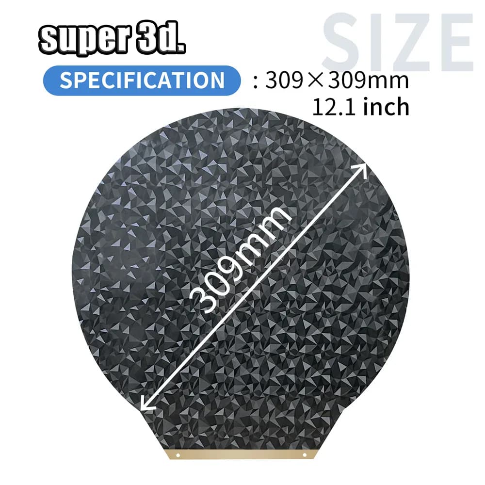 Plaque ronde PEO pour Flsun V400 SR pei, feuille de PEO en