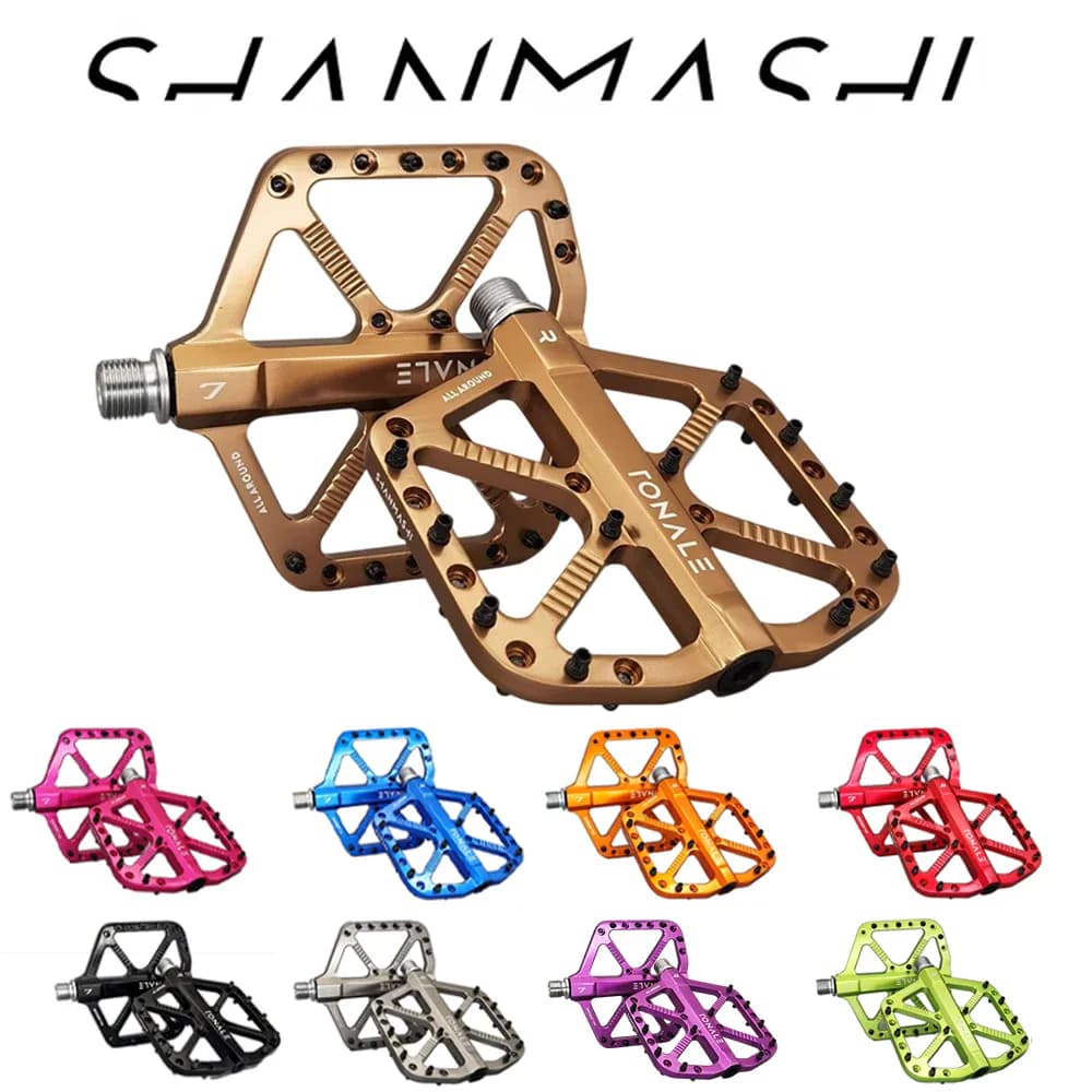 Pédales vélo CNC aluminium 3 roulements VTT et BMX