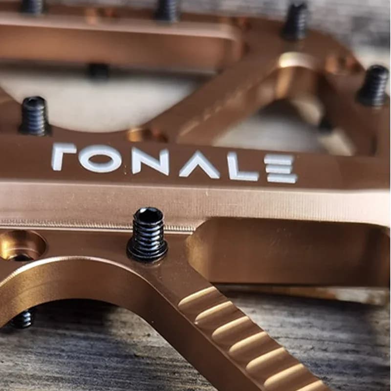 Pédales de vélo vtt marron CNC en alliage d'aluminium poli