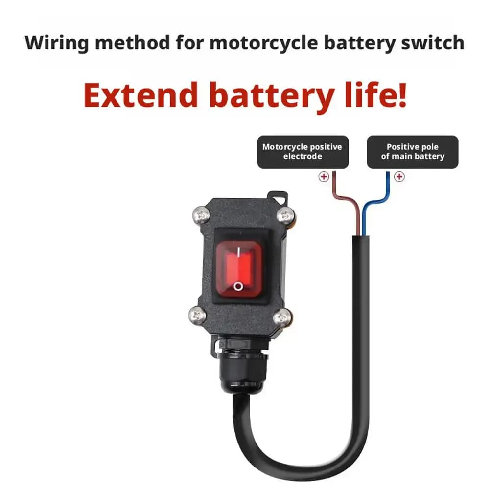 Interrupteur de coupure de batterie de moto 12V
