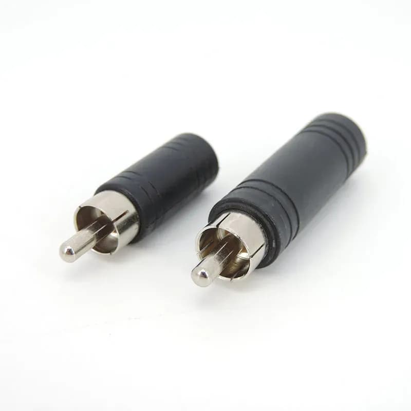 Adaptateur RCA mâle vers jack femelle 3.5 ou 6.35 mm