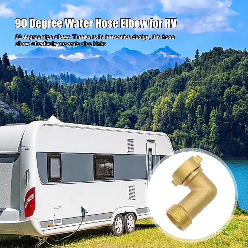 Coude de tuyau d'eau RV à 90 degrés avec connecteur à prise — photo 3