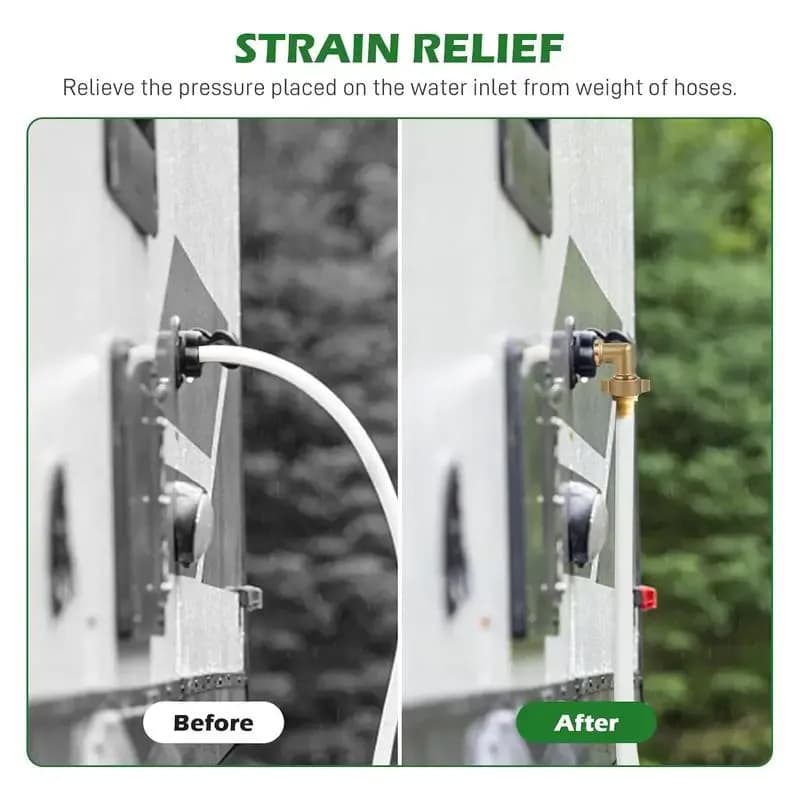 Coude de tuyau d'eau RV à 90 degrés avec connecteur à prise — photo 4