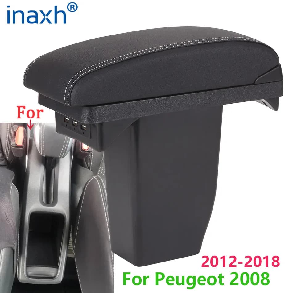 Boîte d'accoudoir pour Peugeot 2008, pièces de rénovation