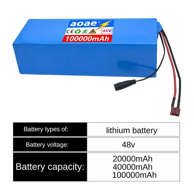 Batterie au lithium 48V 100Ah 13s5p, 48V 100000mAh