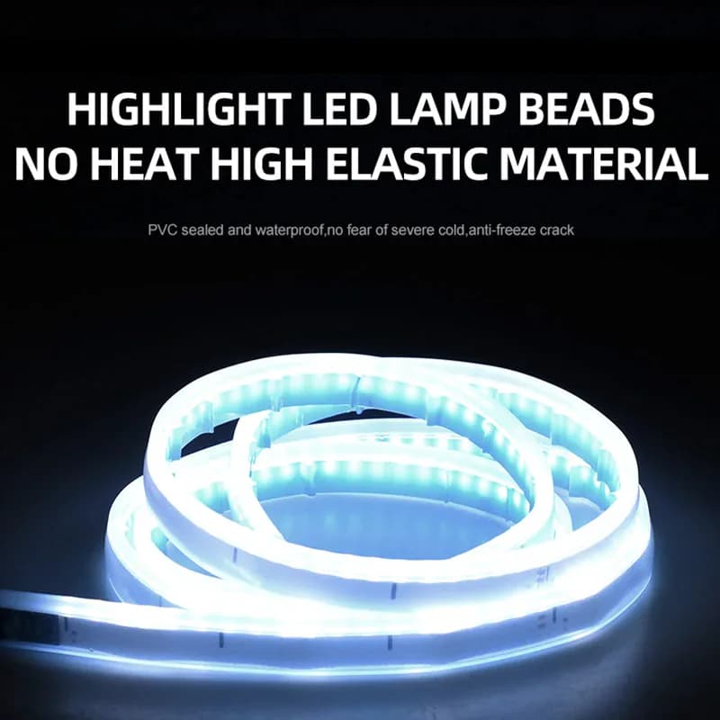 Feu de capot de voiture LED avec clignotant, balayage jaune