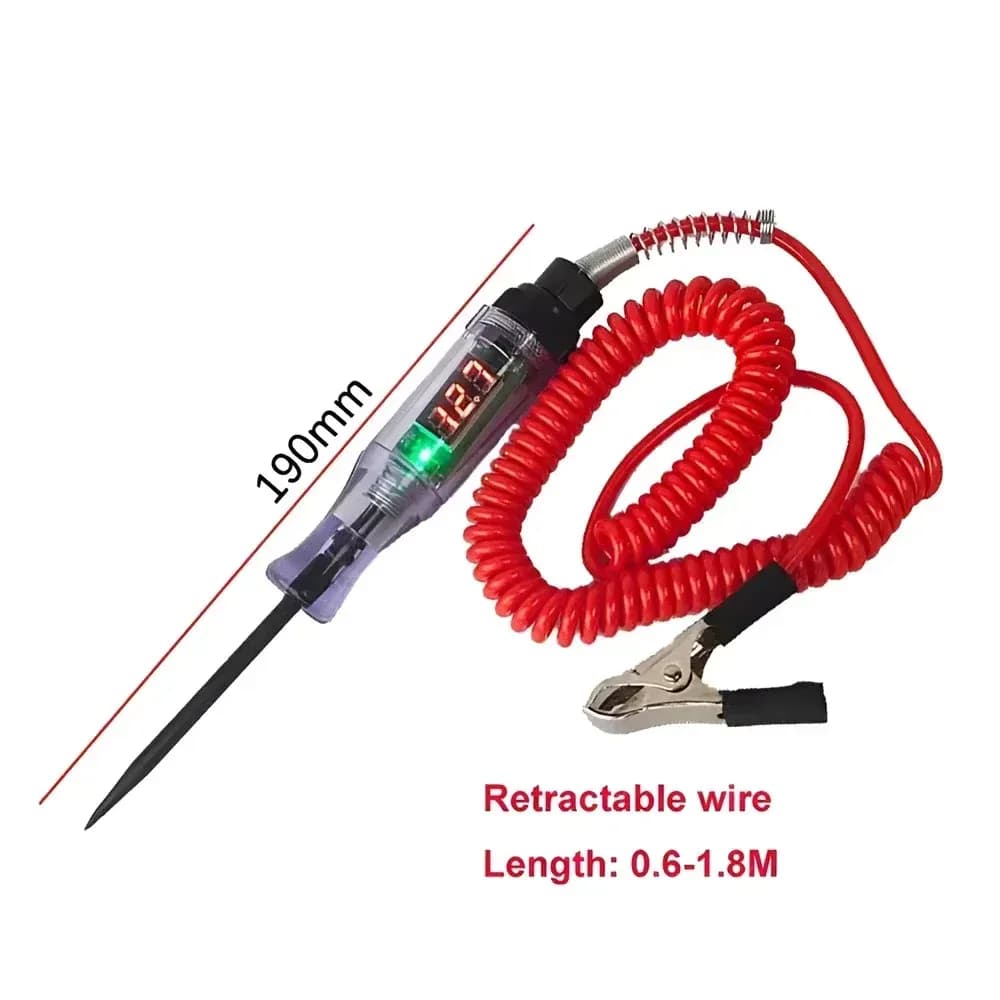 Testeur de Circuit de tension pour voiture et camion, 6V — Noir