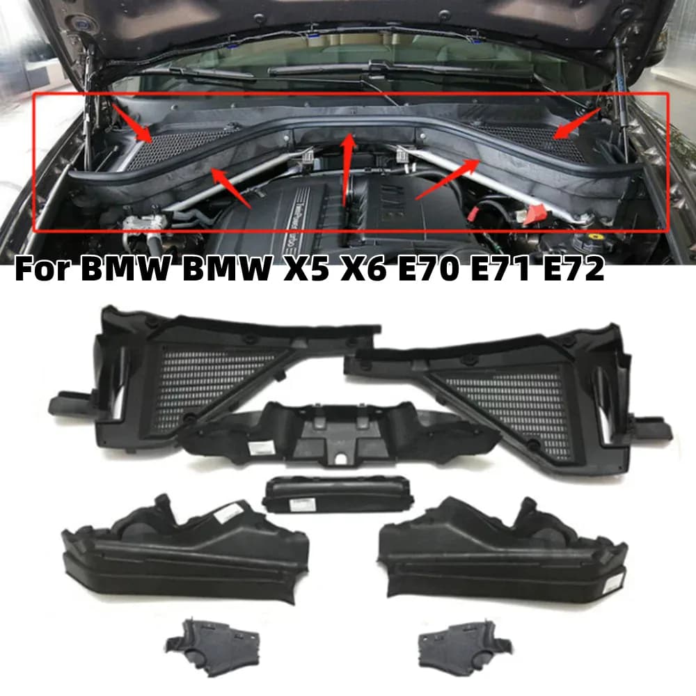 Pour BMW X5 X6 E70 E71 E72Car moteur compartiment supérieur
