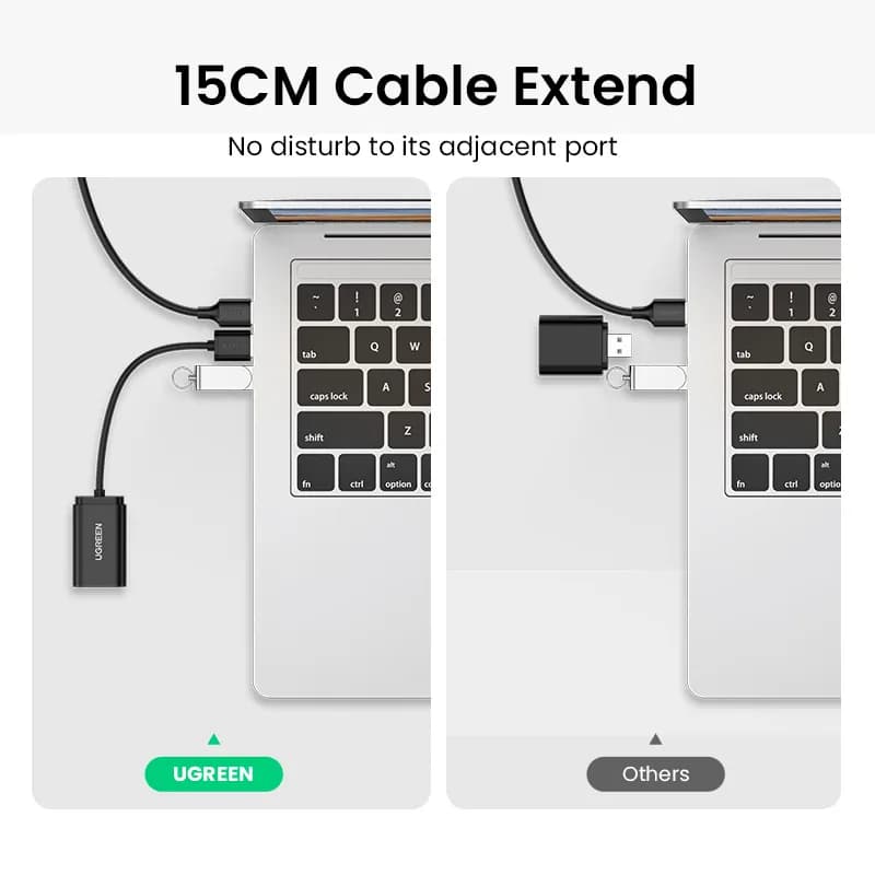 UGREEN – carte son USB vers 3.5mm, Interface Audio pour