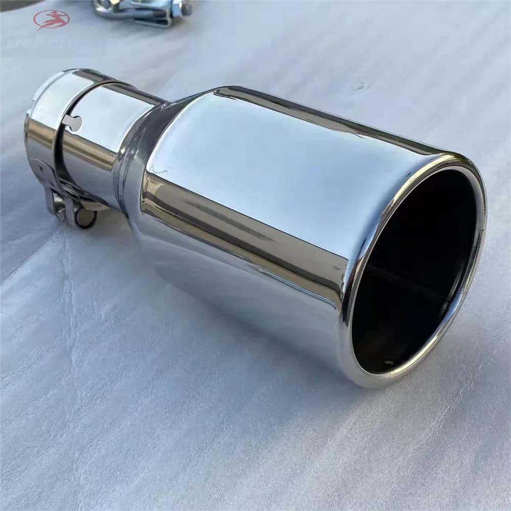 1 pièce Embout d'échappement universel lisse en acier