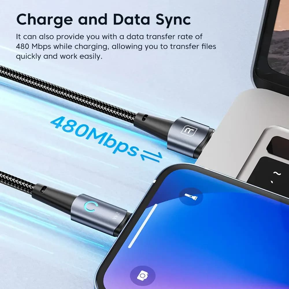 Toocki USB Lightning Câble pour Iphone 14 13 12 11 Pro Max