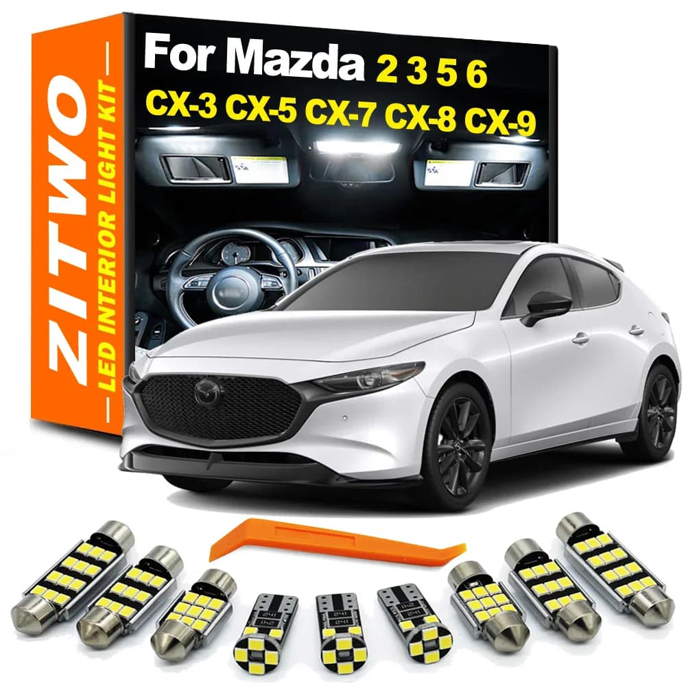 ZITWO Kit d'ampoules intérieures LED pour Mazda 2 3 5 6