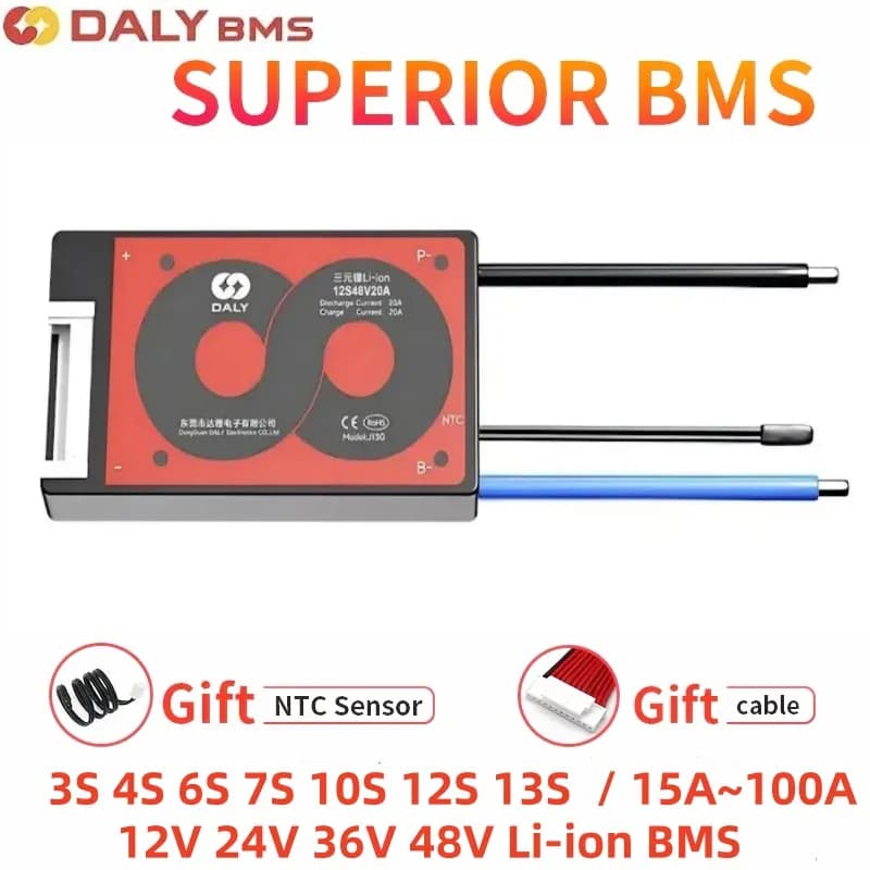 Ventes supérieures DALY 12V 24V 36V 48V Li-ion BMS 3S 4S 6S