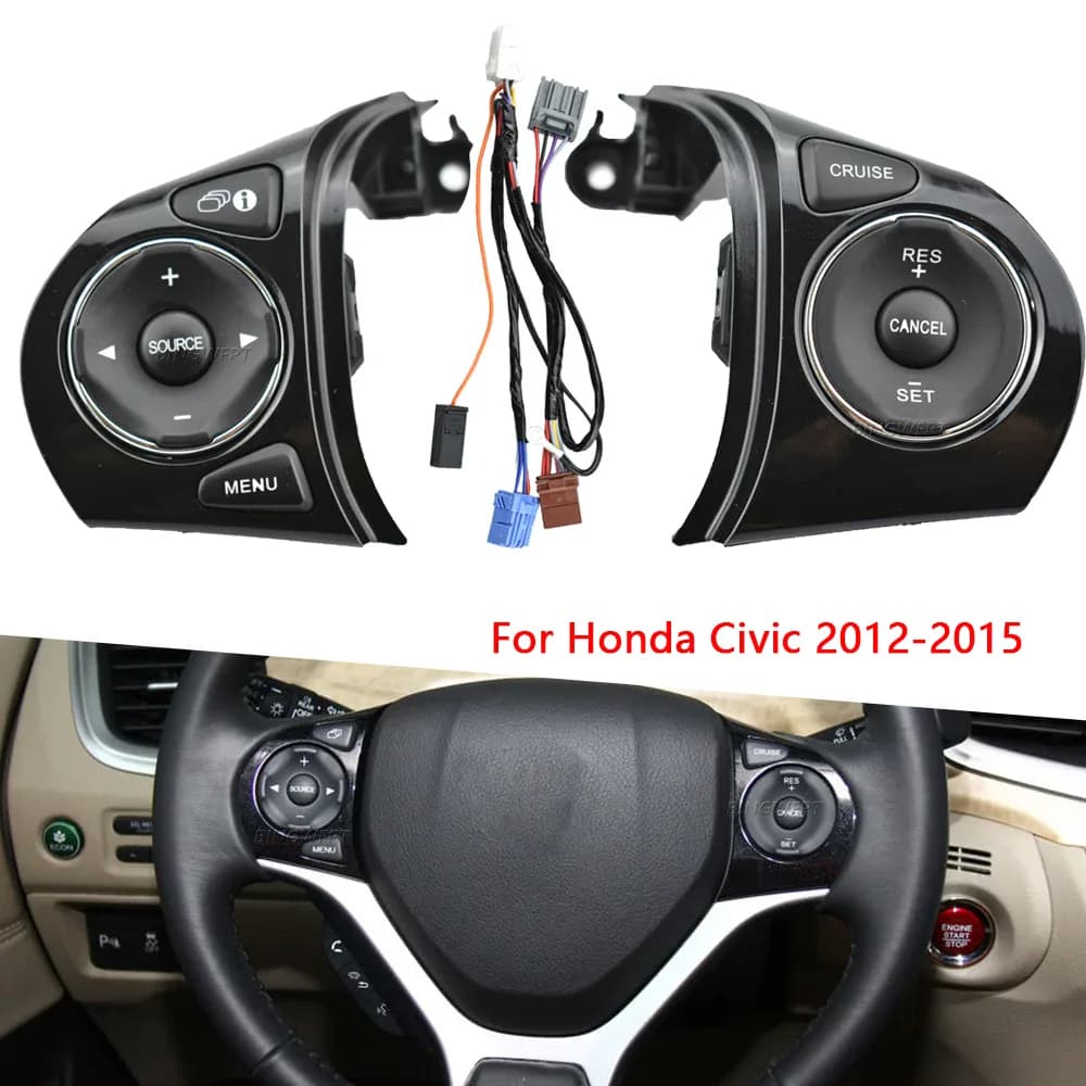 Commande au volant régulateur et audio pour Honda Civic 2012-2015