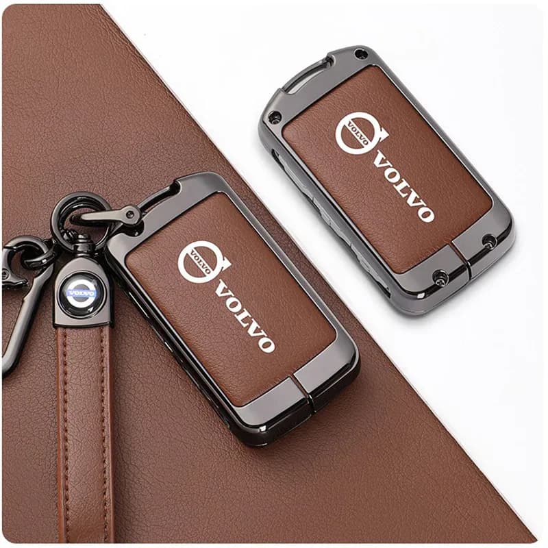Étui pour clé de voiture en cuir et alliage de Zinc, coque