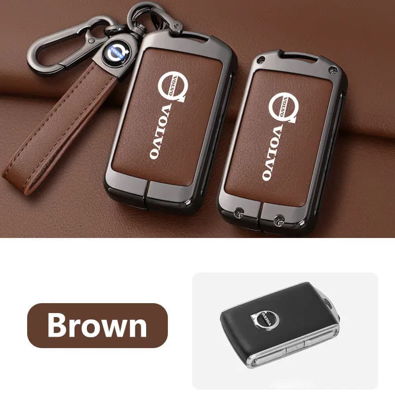 Étui pour clé de voiture en cuir et alliage de Zinc, coque