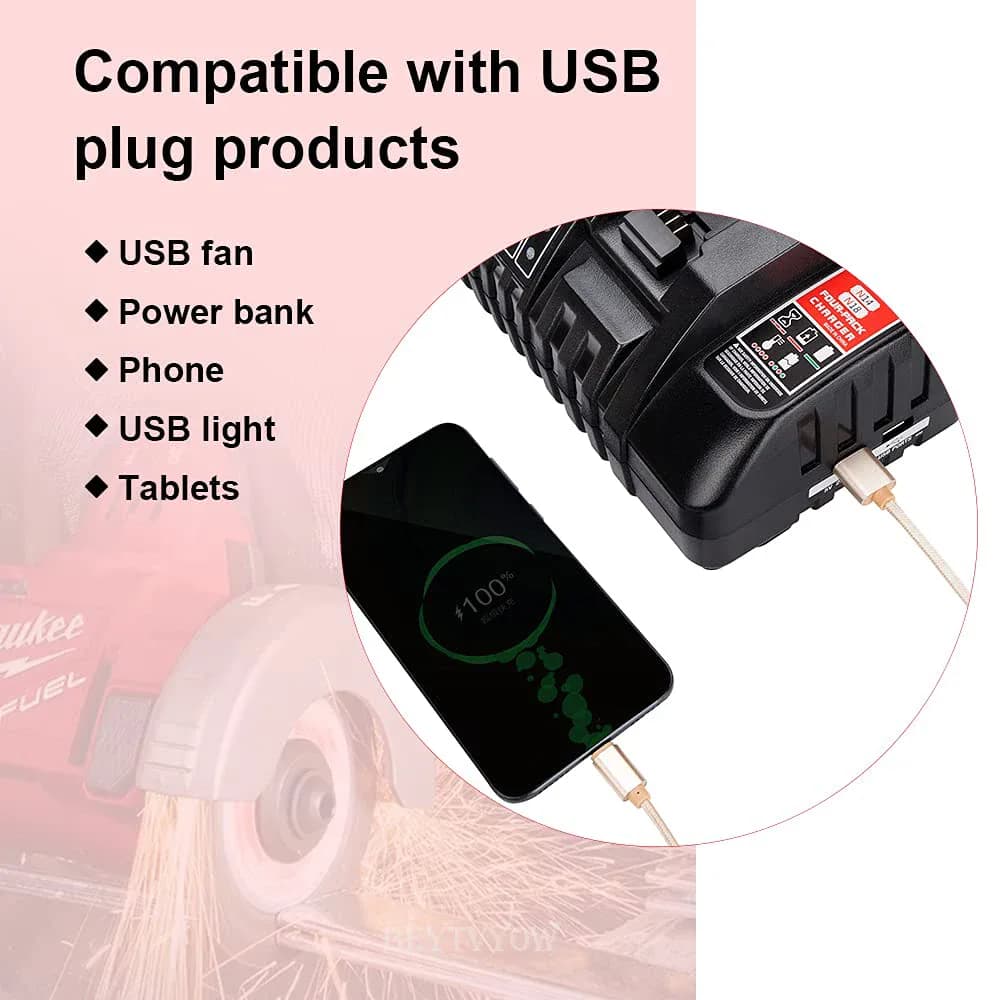 Beytvyow chargeur de batterie de remplacement pour batterie — photo 4