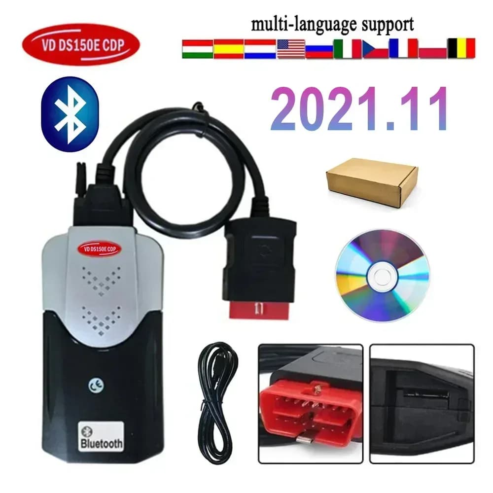 Interface de diagnostic OBD2 multimarque Bluetooth