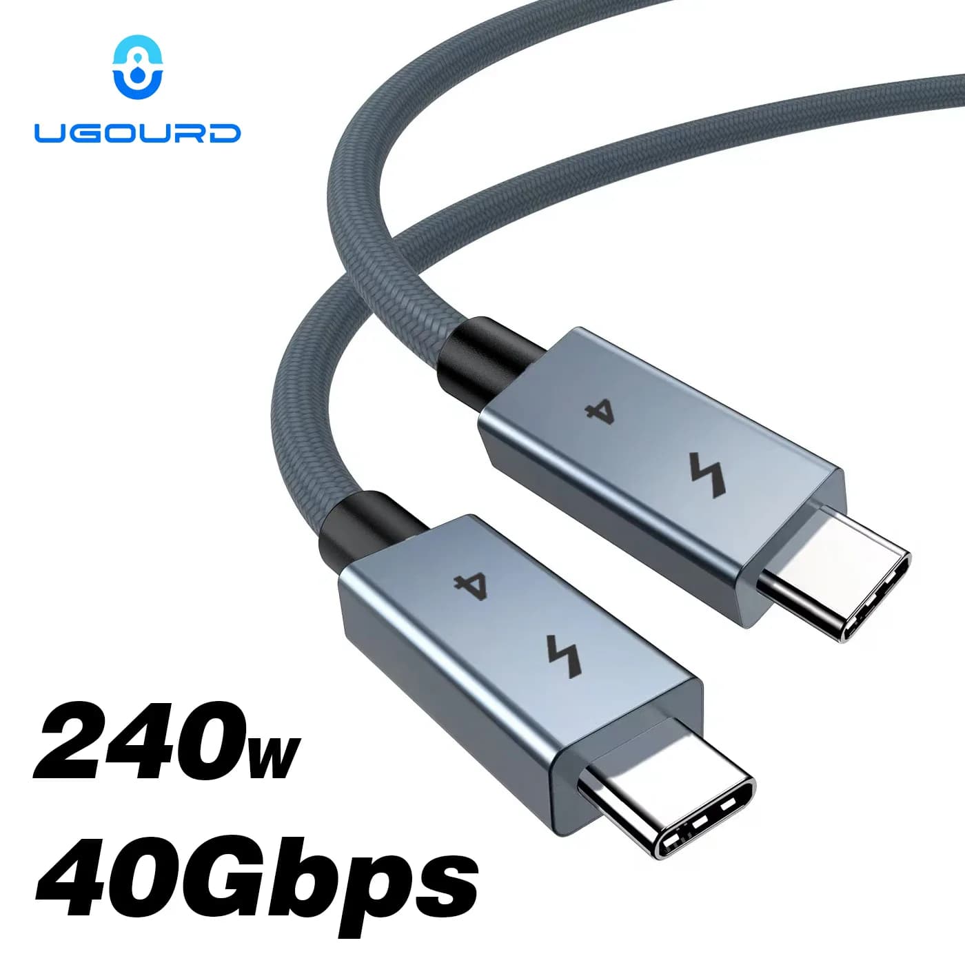 UGOURD-Câble Thunderbolt 4 USB Type-C vers C 240W, 40Gbps