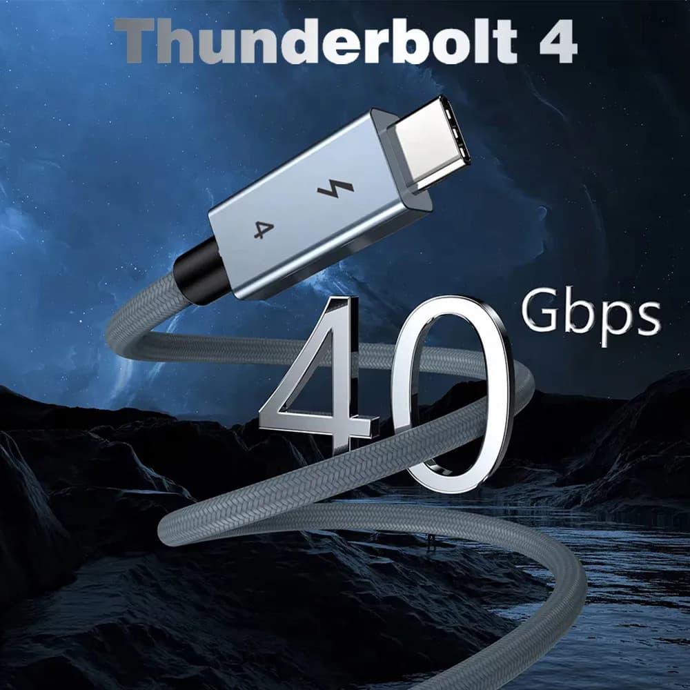 UGOURD-Câble Thunderbolt 4 USB Type-C vers C 240W, 40Gbps