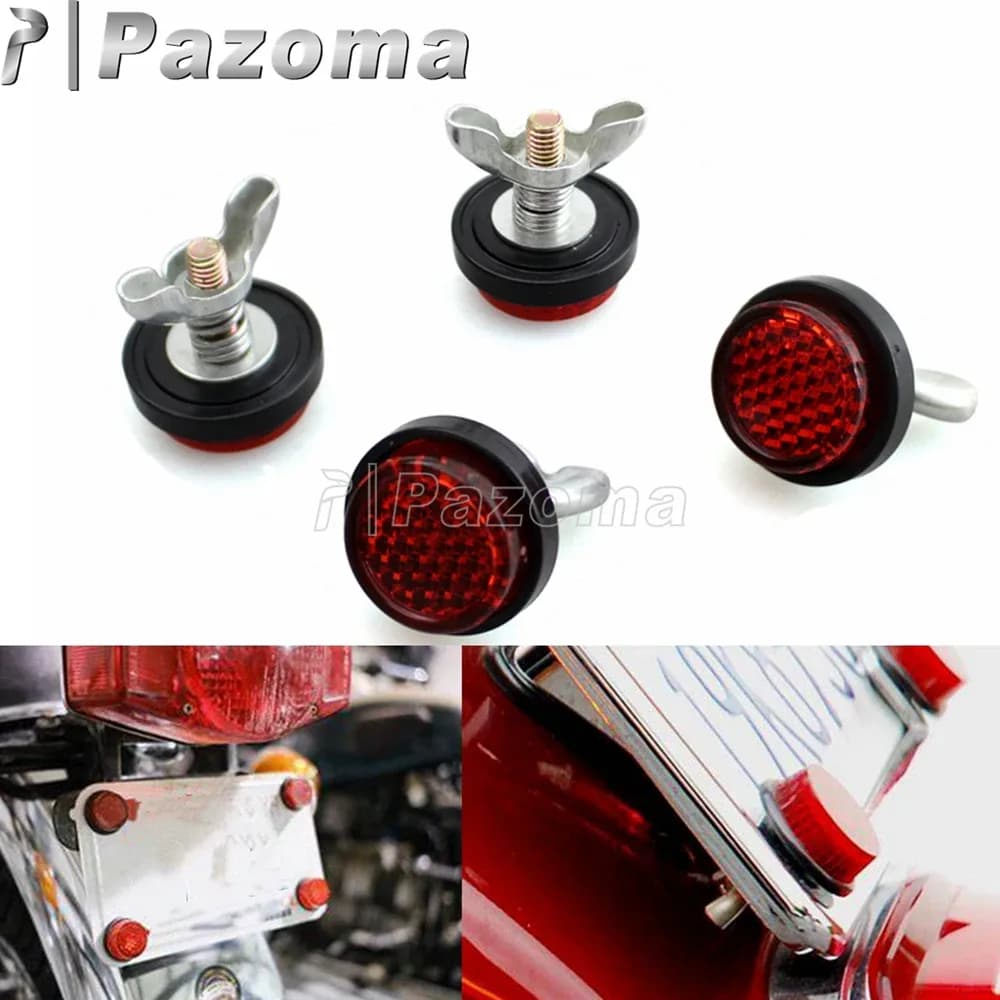 Accessoires universels de moto, Mini réflecteur rond rouge