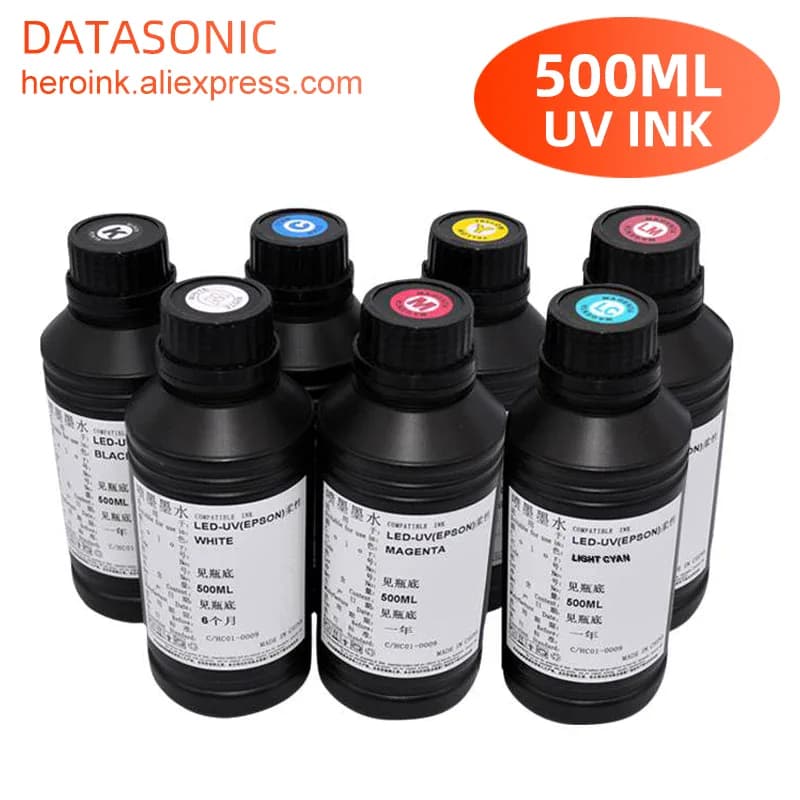 Encre UV LED durcissable 500 ml pour imprimante UV