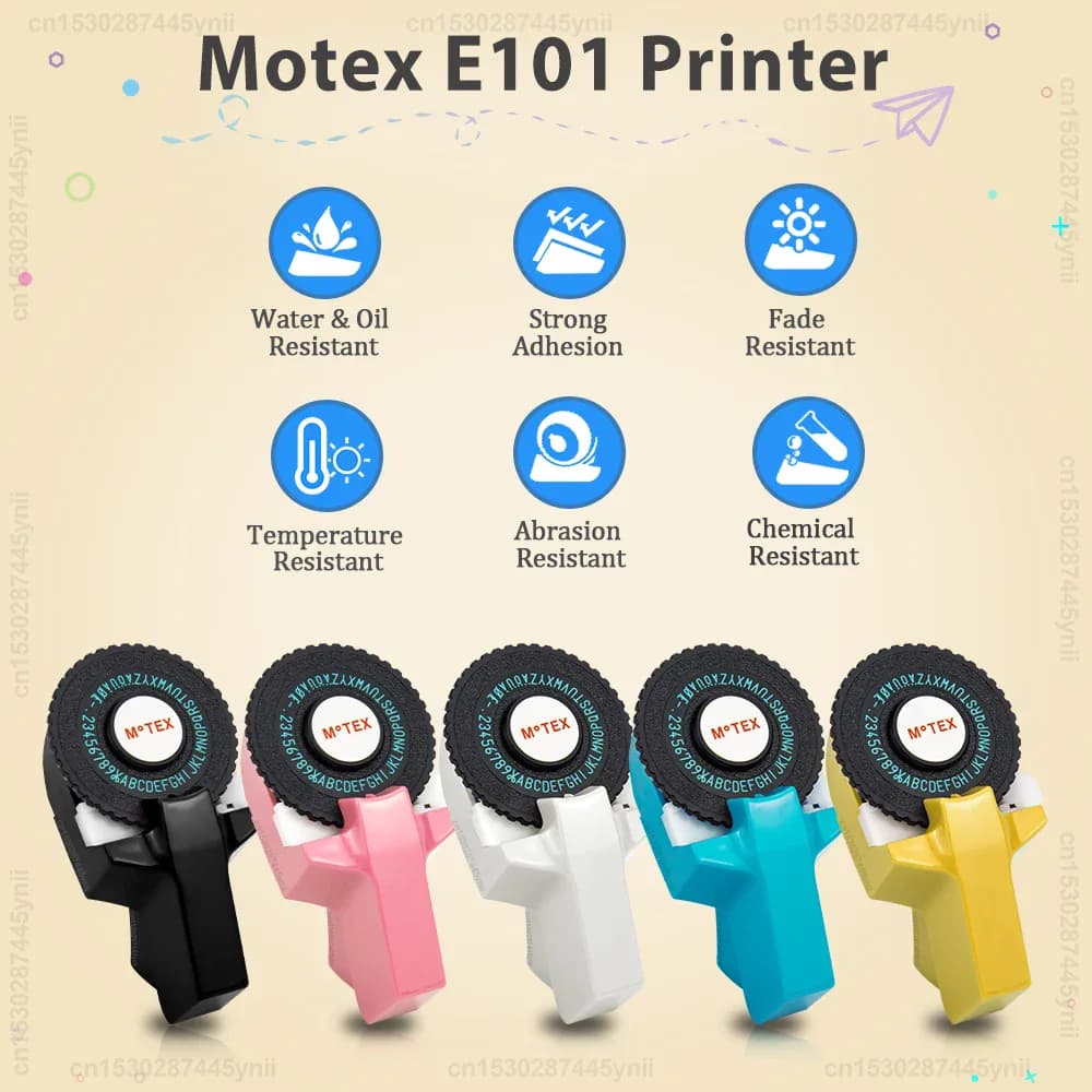 Motex E101 imprimante d'étiquettes de gaufrage 3D Portable
